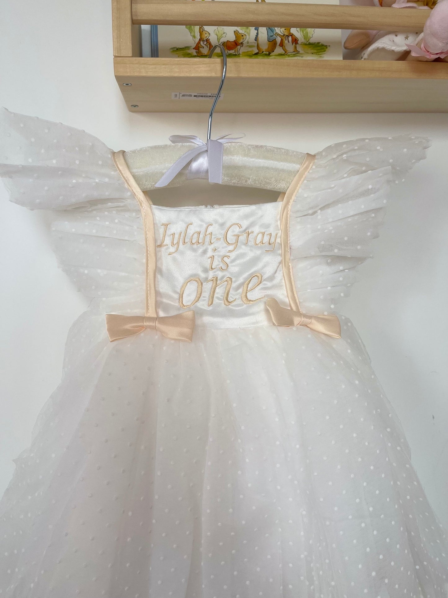 Girls Cake Smash Outfit, 1st Birthday Dress Personalized with Name, Baby Birthday Dress for Photoshoot