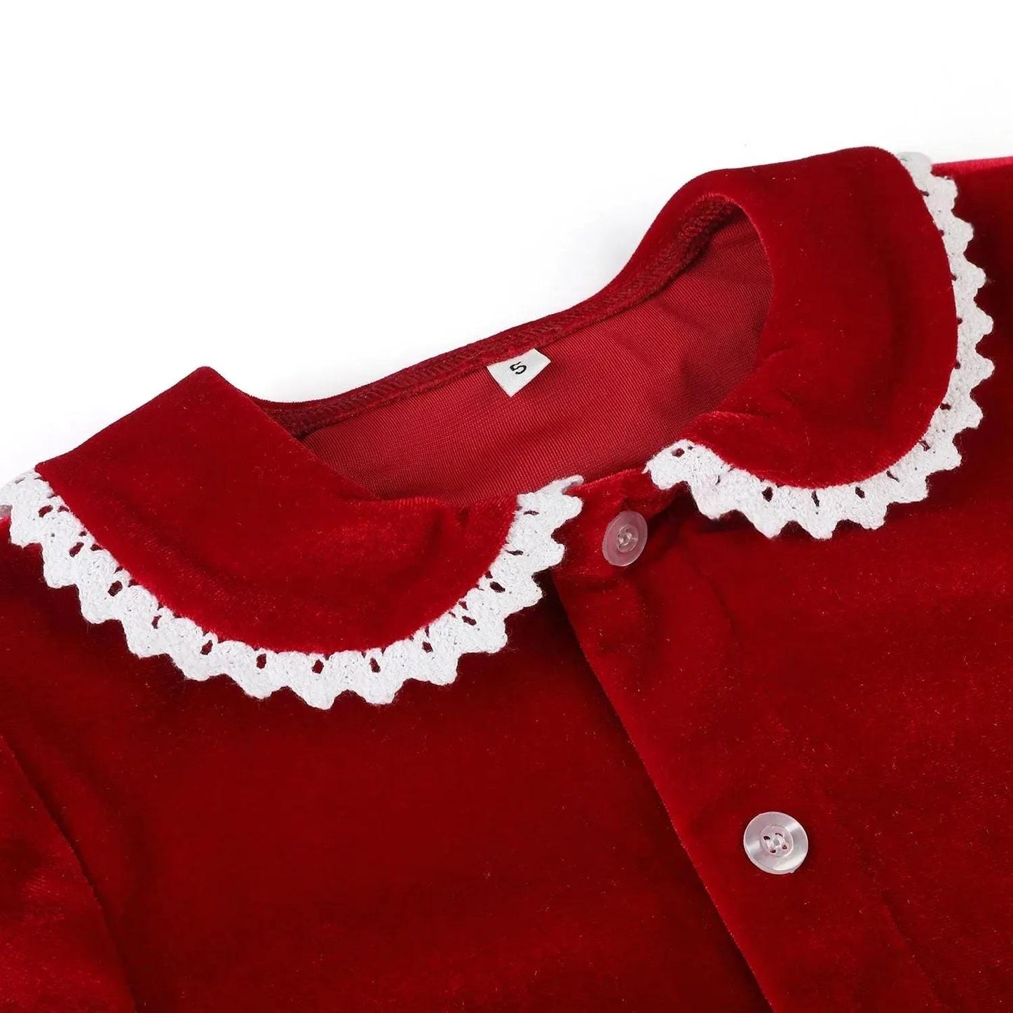 Personalized Red Christmas Family Matching Outfits - Festive Ruffle Set for Girls and Boys with Name Embroidery - Perfect for Christmas Eve