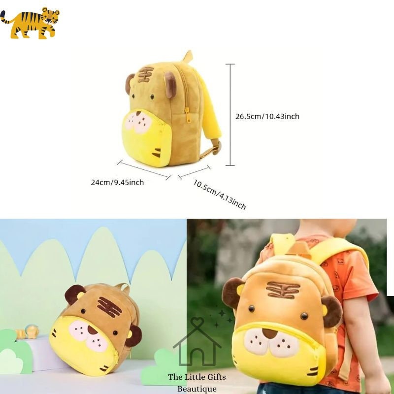 Embroidered Animal Backpack for Kids - Personalized Gift - Functional, Cute, and Perfect for Nursery or School!