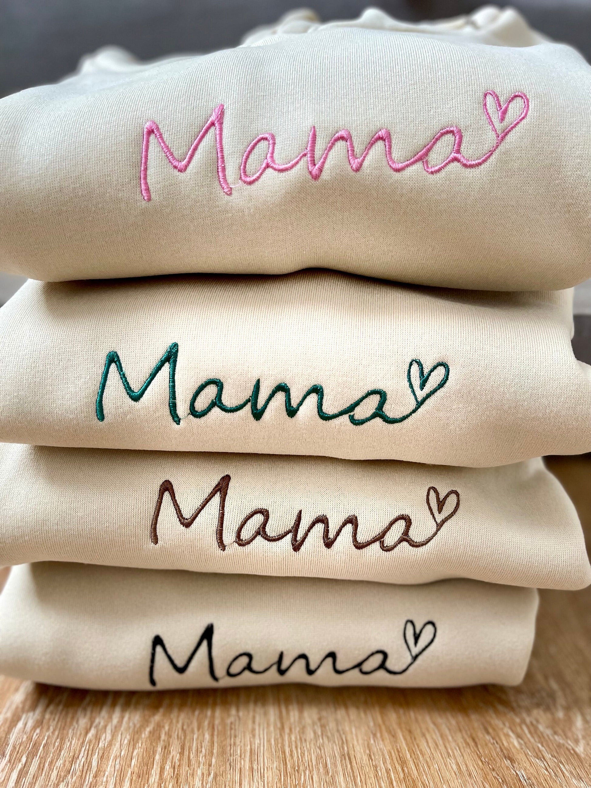 Embroidered Mama Hoodie - Personalized Mother's Day Gift - Custom Motherhood Sweatshirt