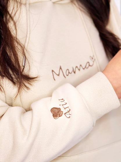 Embroidered Mama Hoodie - Personalized Mother's Day Gift - Custom Motherhood Sweatshirt