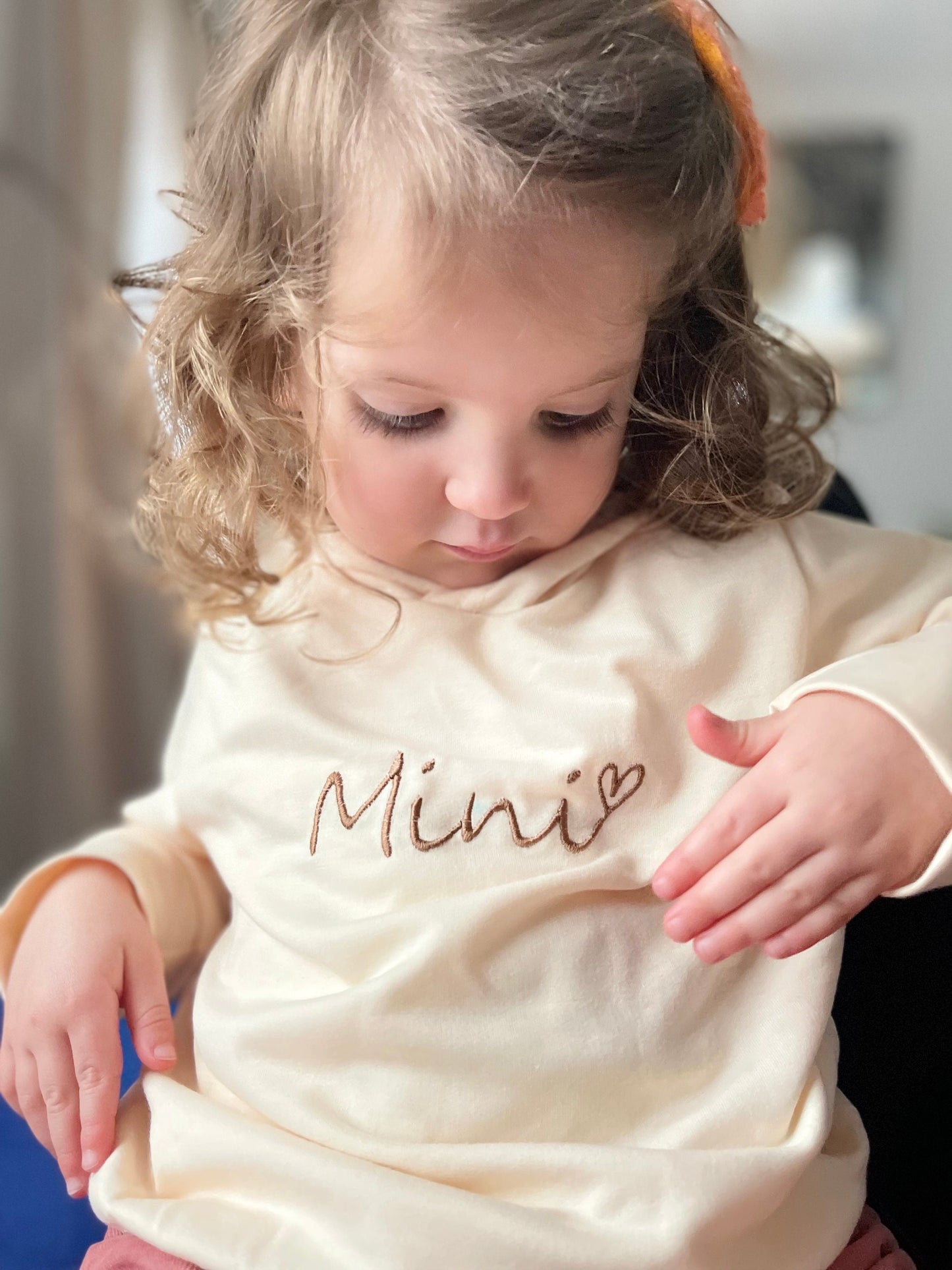 Handmade Mini Me Hoodie with Embroidery - Matching Mom and Daughter Outfit, Best gift for mommy and daughter, gift for kids