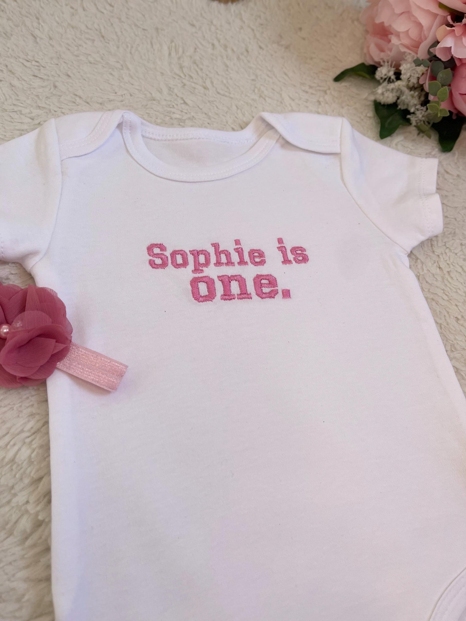 Girls Cake Smash Outfit, Baby tutu bloomers for 1st Birthday - Personalized with Name Embroidery