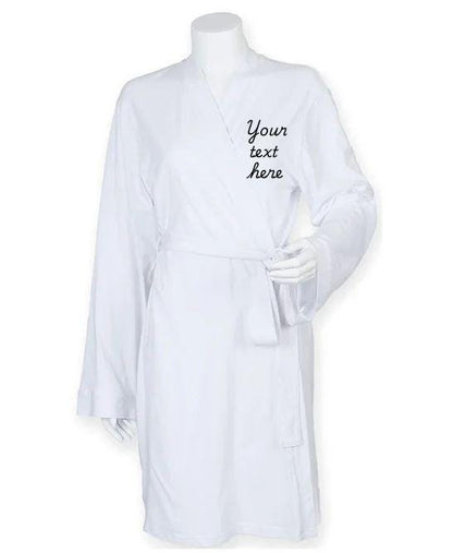 Personalized Bride Robe – Custom Name Cotton Kimono Robe – Wedding Gift Robe for Bridesmaids – Embroidered Women's Dressing Gown