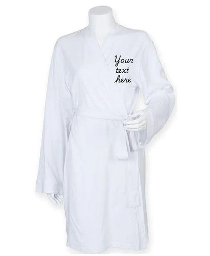 Personalized Bride Robe – Custom Name Cotton Kimono Robe – Wedding Gift Robe for Bridesmaids – Embroidered Women's Dressing Gown