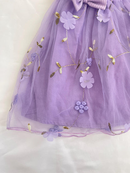 Custom Name 1st Birthday Dress for Baby Girl – Floral Embroidered Outfit for First Birthday Party & Cake Smash – Personalized Baby Girl Gift