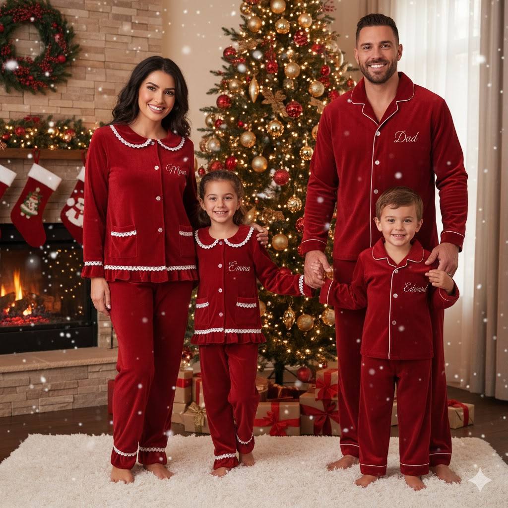 Matching personalised Christmas pyjamas