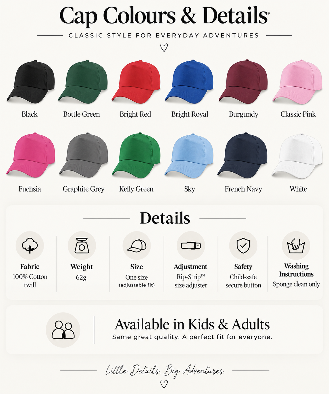 Matching Family Summer Hats – Embroidered Mummy, Daddy & Mini Caps - Image 2