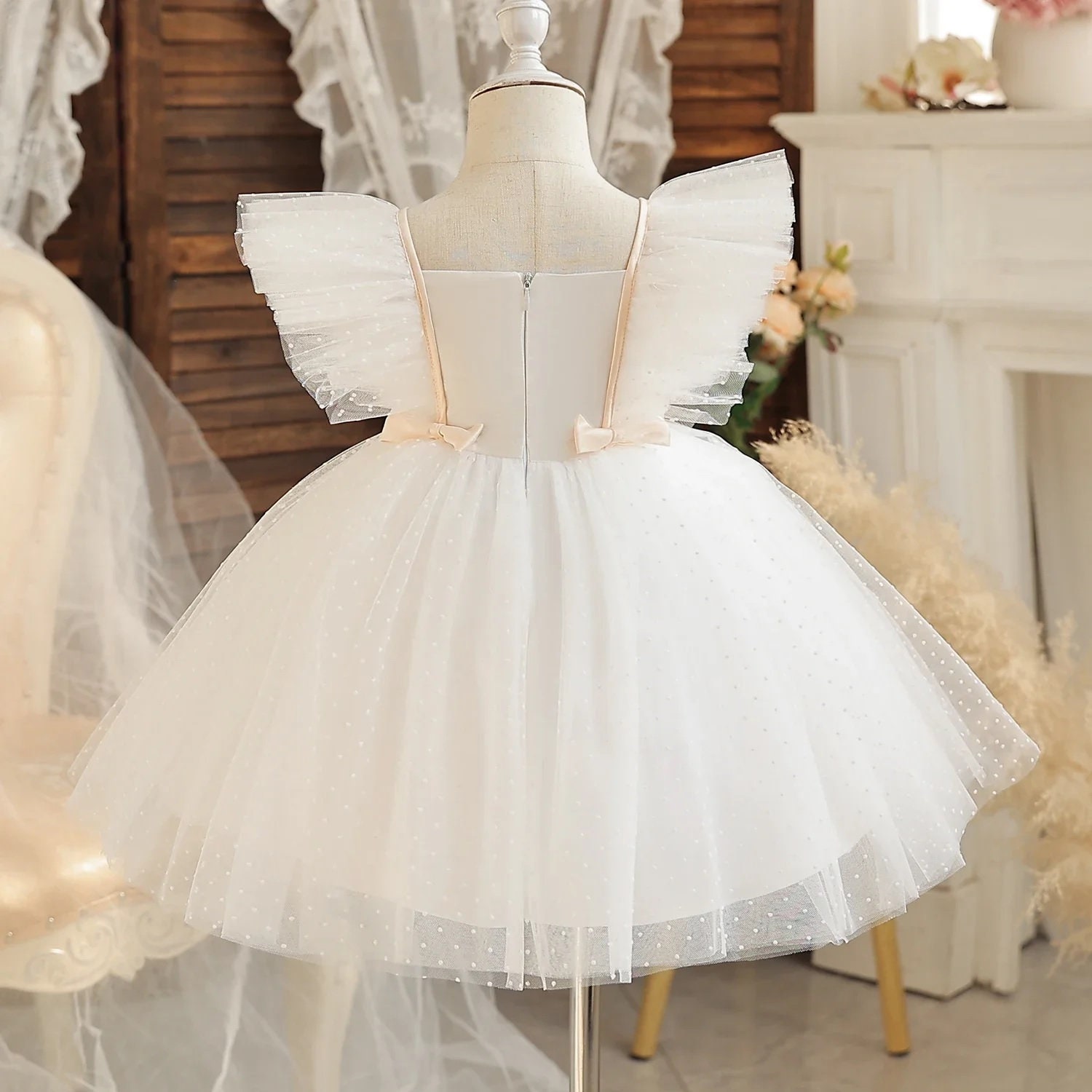 Personalised Girls 1st Birthday Dress – Embroidered Cake Smash Outfit - Image 10