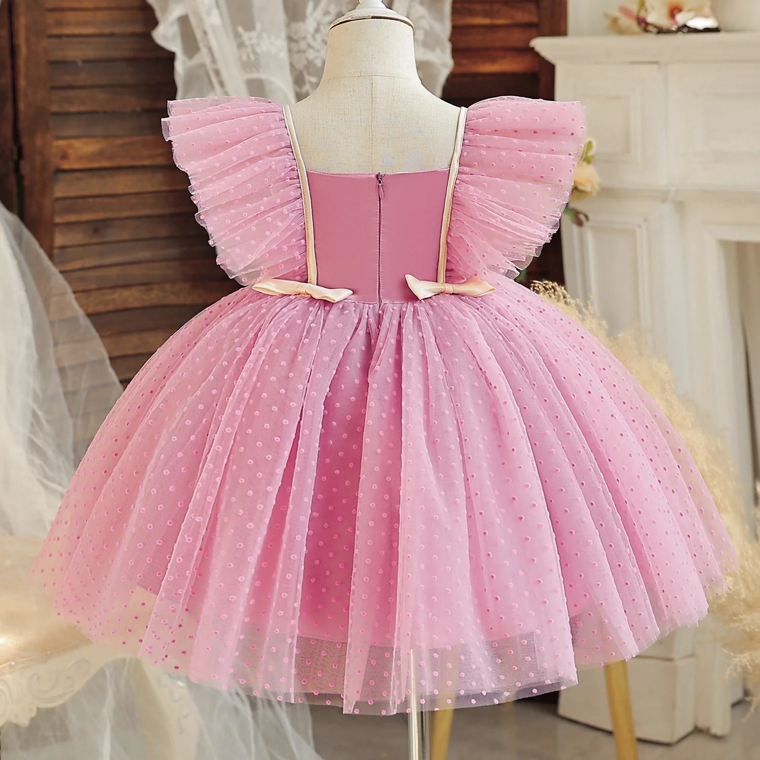 Personalised Girls 1st Birthday Dress – Embroidered Cake Smash Outfit - Image 7