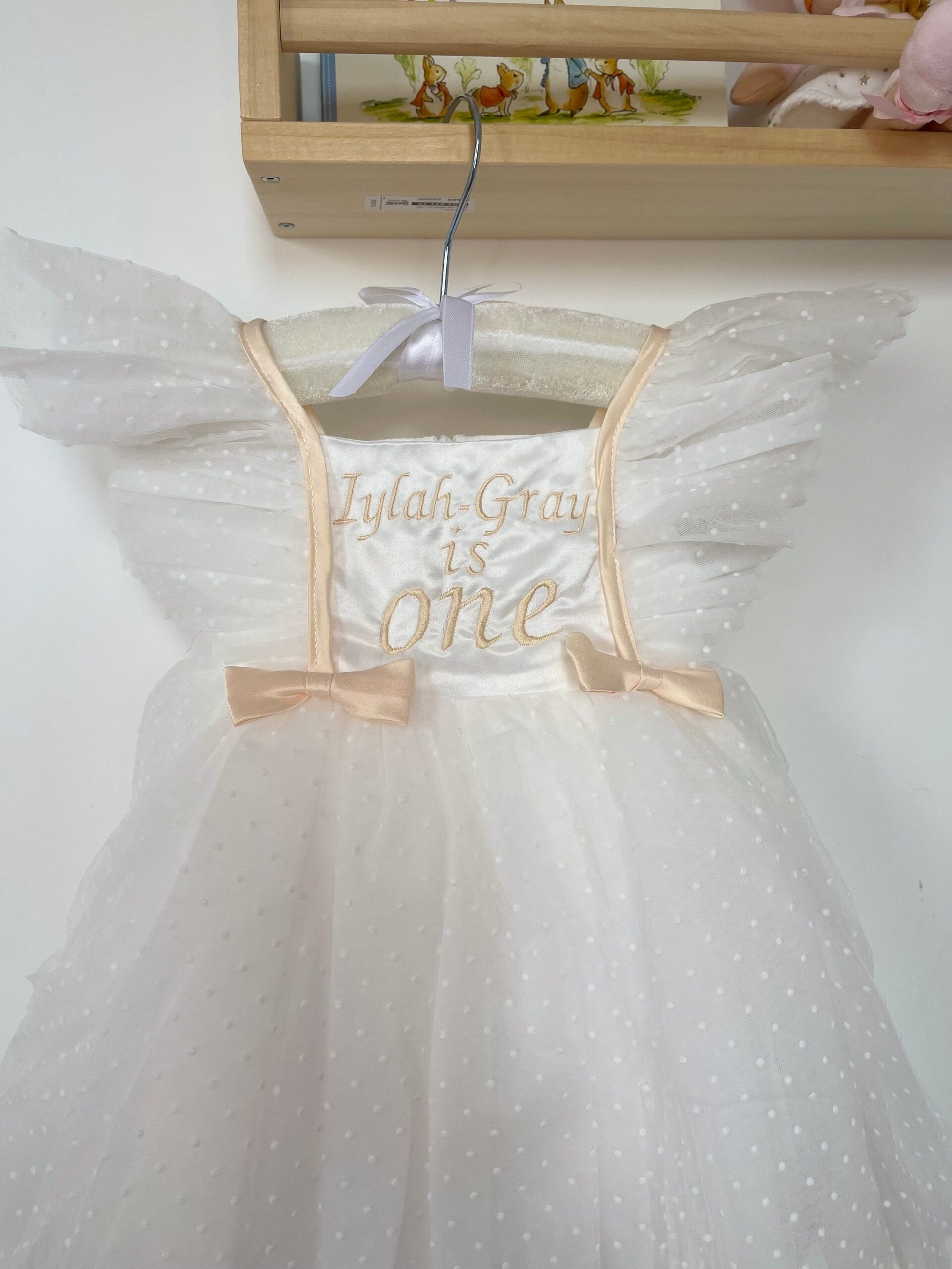 Personalised Girls 1st Birthday Dress – Embroidered Cake Smash Outfit - Image 12