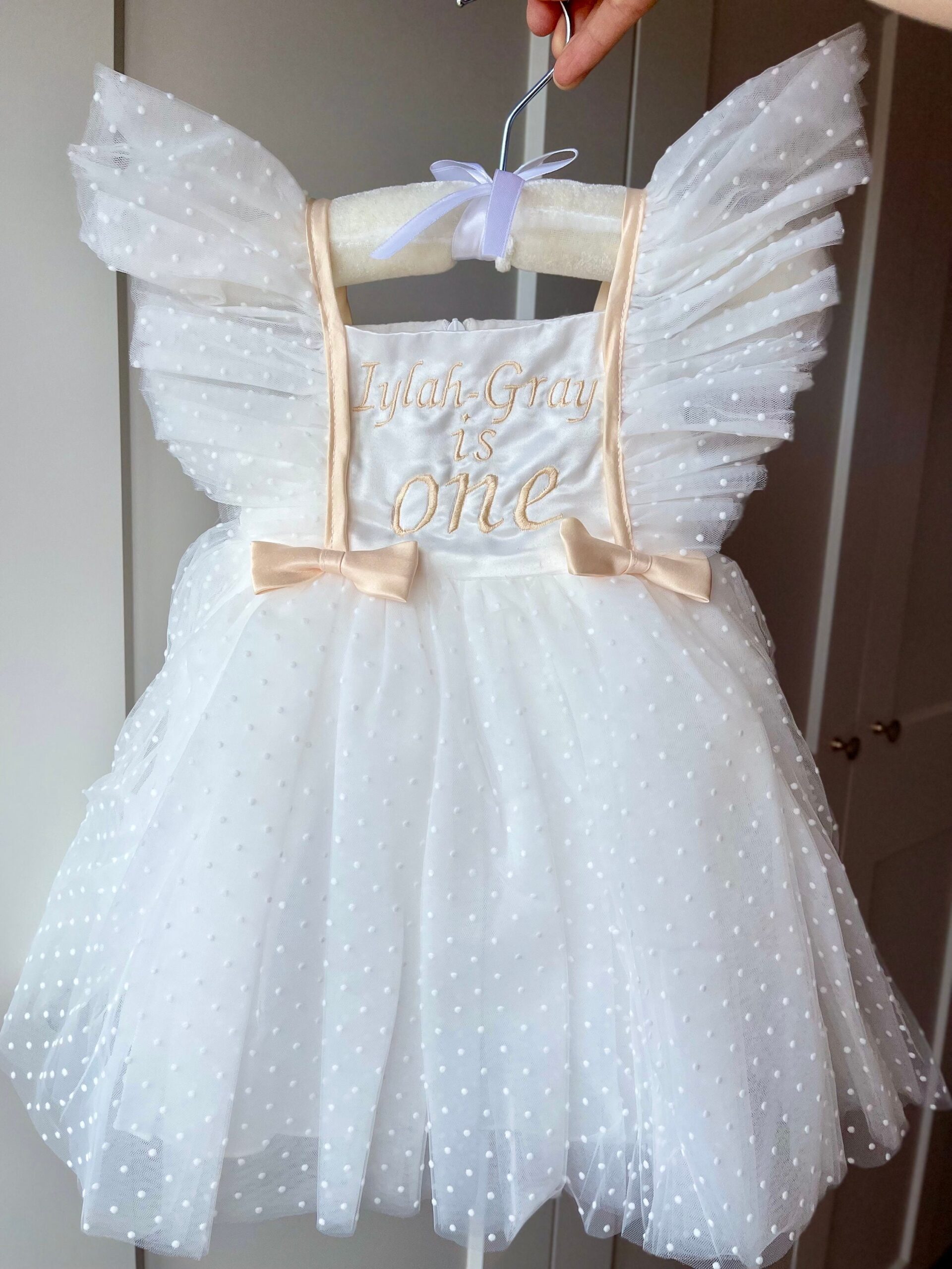 Personalised Girls 1st Birthday Dress – Embroidered Cake Smash Outfit - Image 13