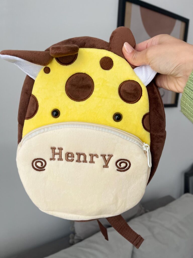Personalised Animal Backpack – Embroidered Toddler Nursery Bag
