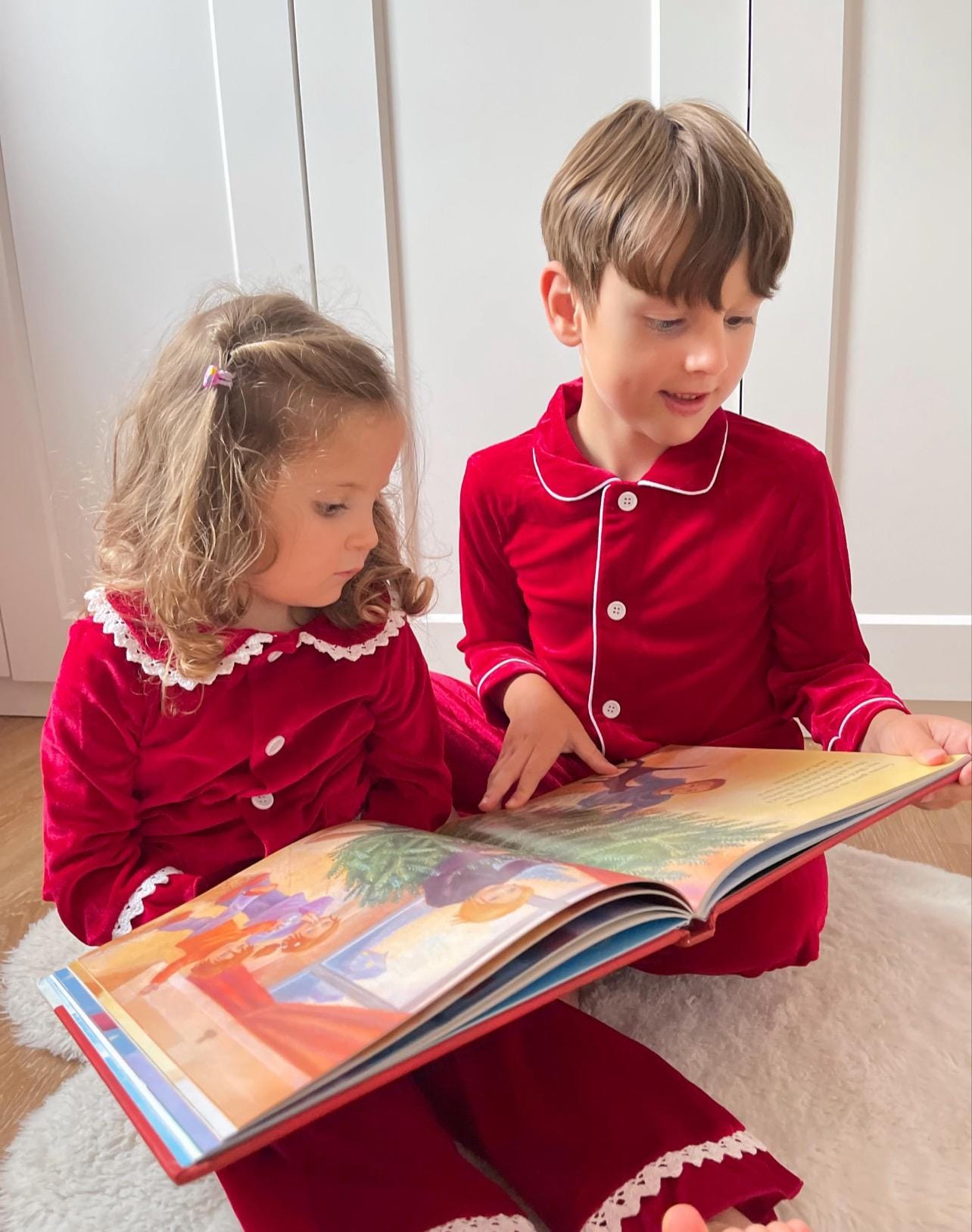 Personalised Red Velvet Christmas Outfit – Embroidered Family Matching Set - Image 18