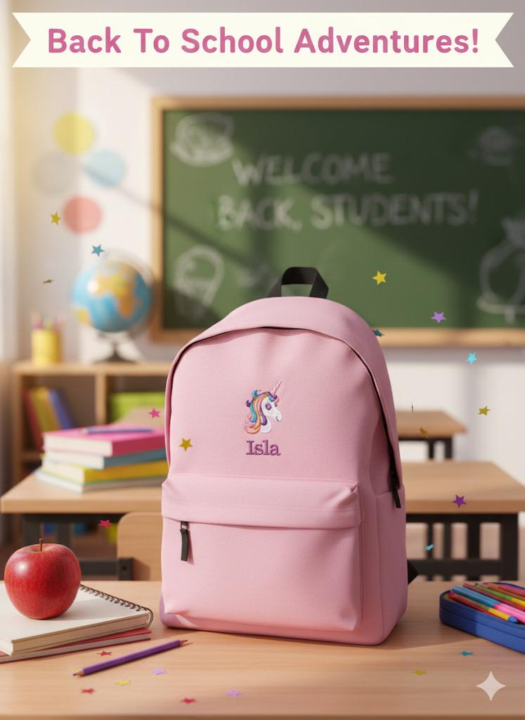 Personalised Kids Nursery Backpack – Embroidered Name School Bag - Image 8