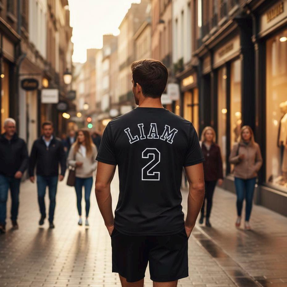 Personalised Men’s T-Shirt – Custom Embroidered Name
