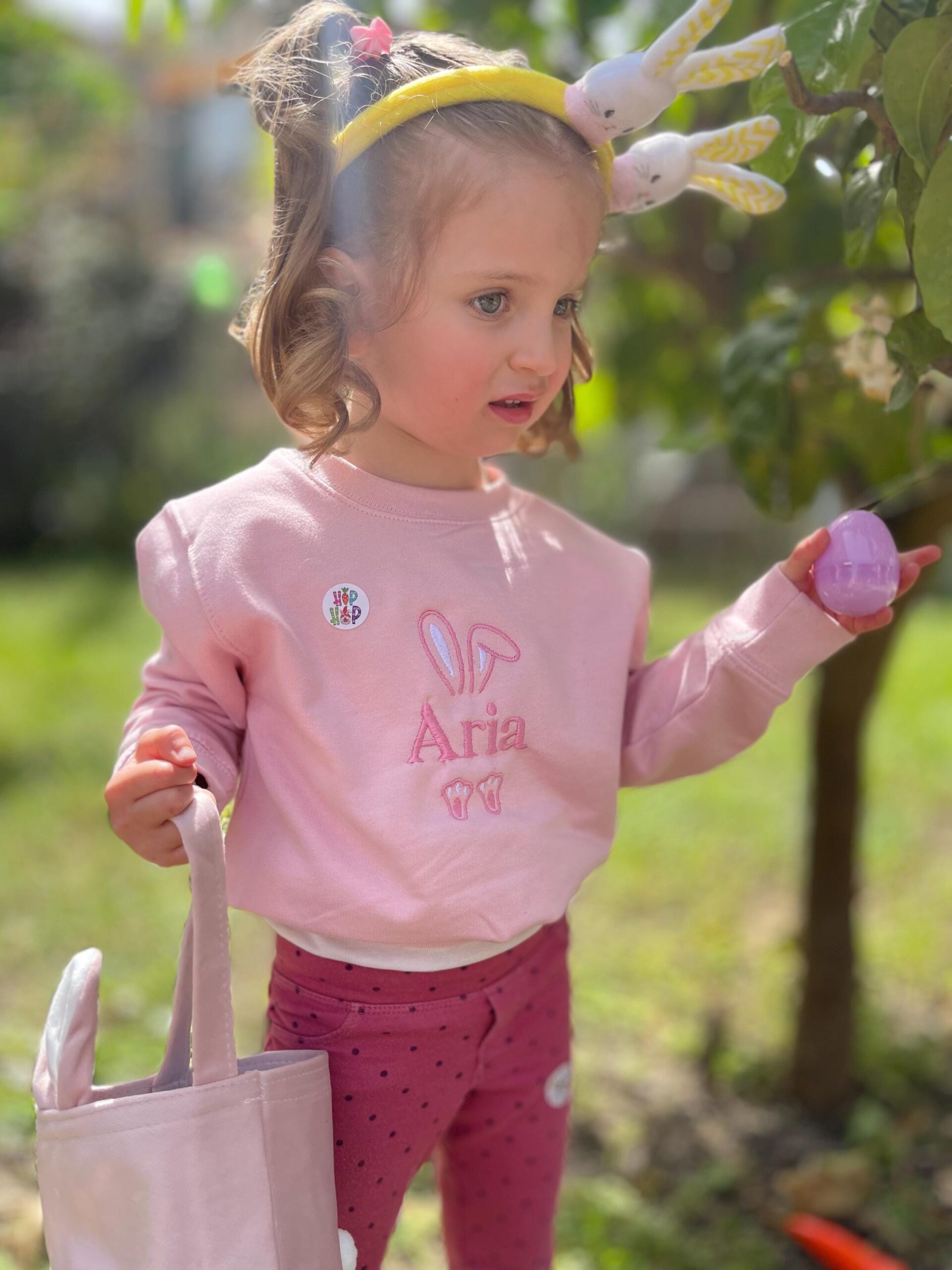 Personalised Kids Easter Jumper – Embroidered Bunny & Name - Image 7