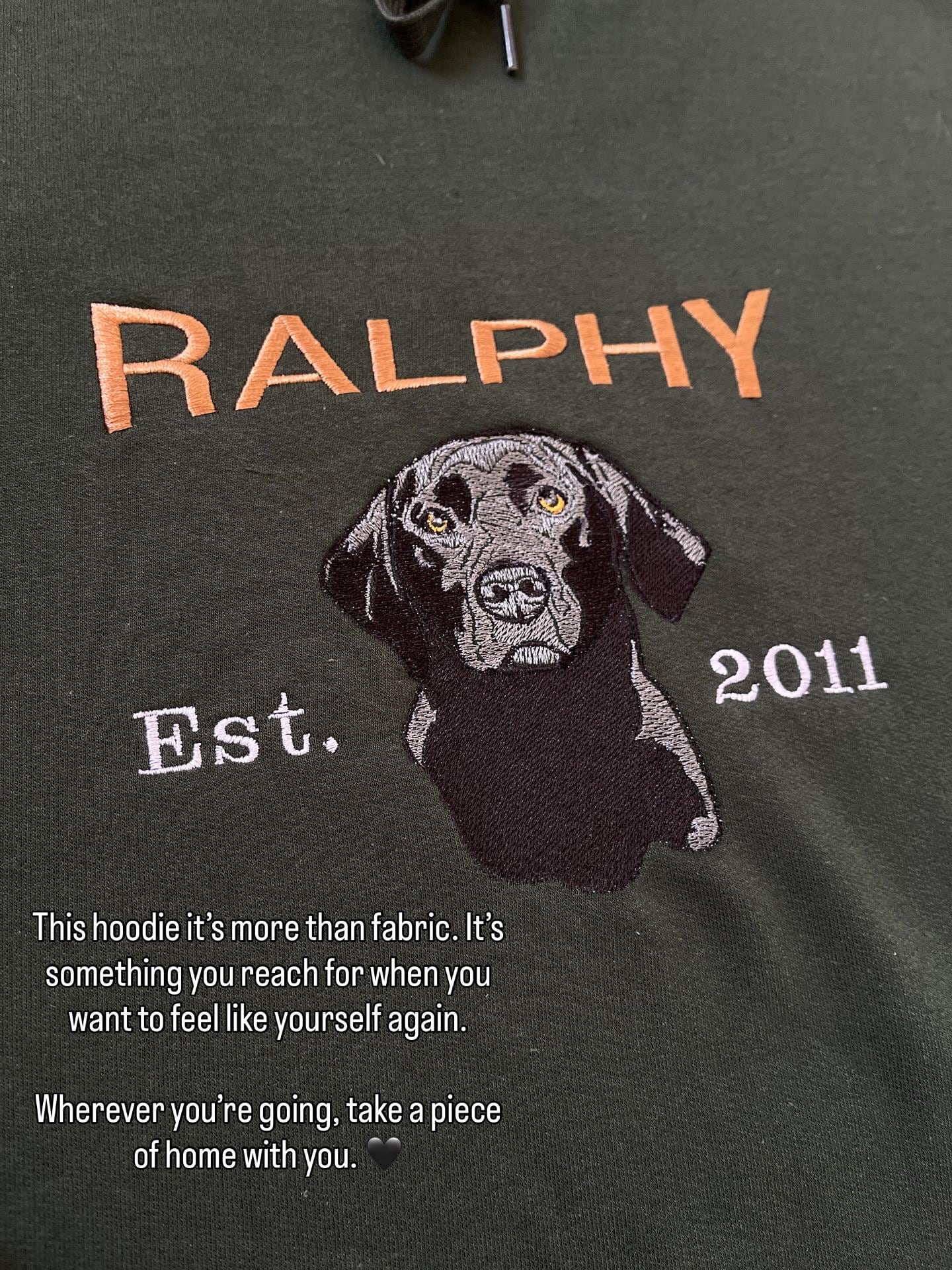 Personalised Pet Portrait Hoodie – Embroidered Dog or Cat from Photo - Image 14