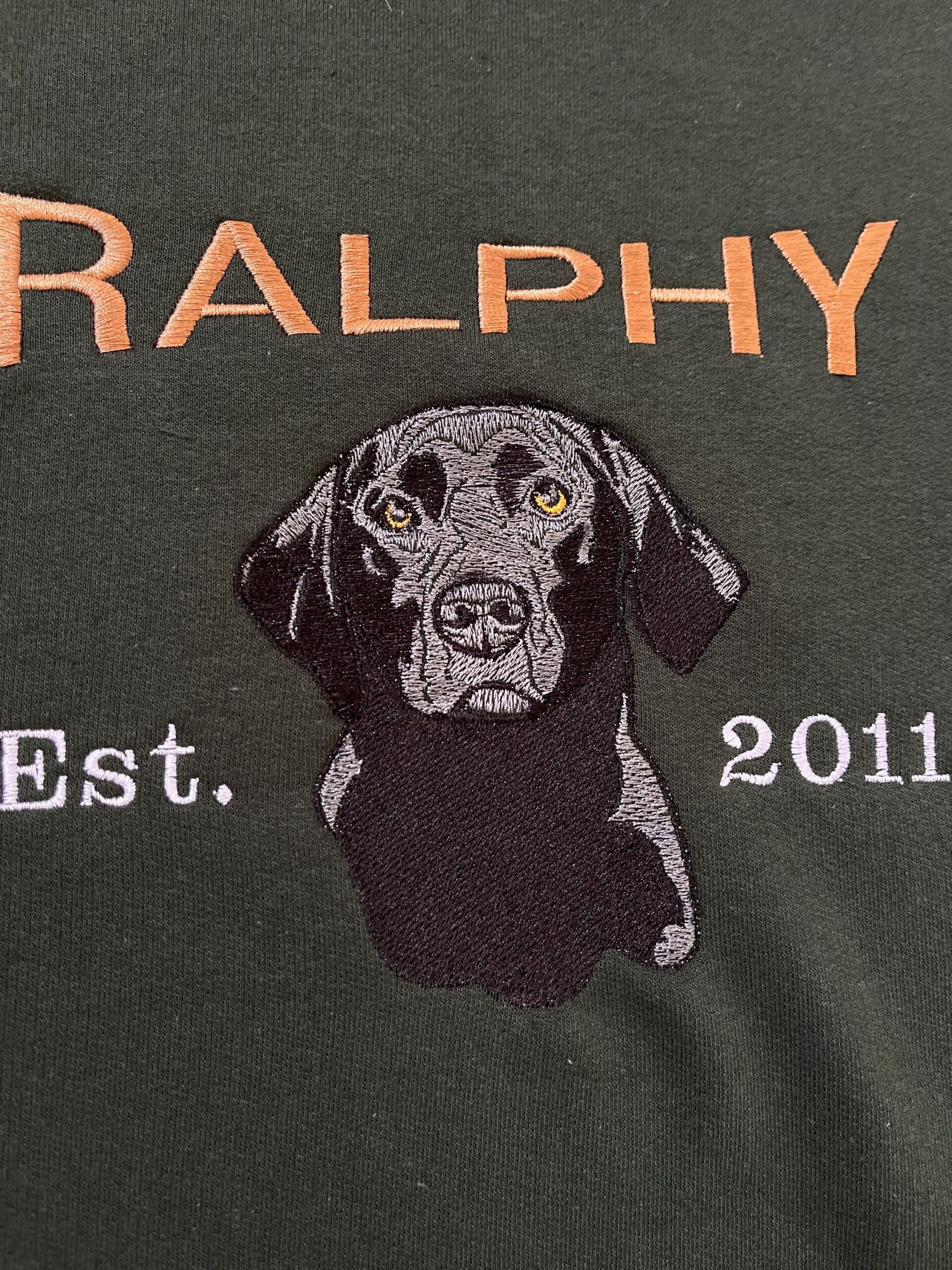Personalised Pet Portrait Hoodie – Embroidered Dog or Cat from Photo - Image 3