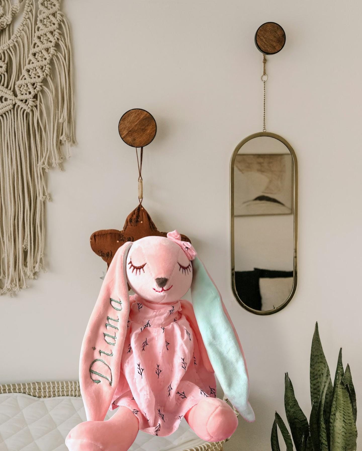 Personalised Pink Bunny Plush – Embroidered Name & Optional Dress - Image 6