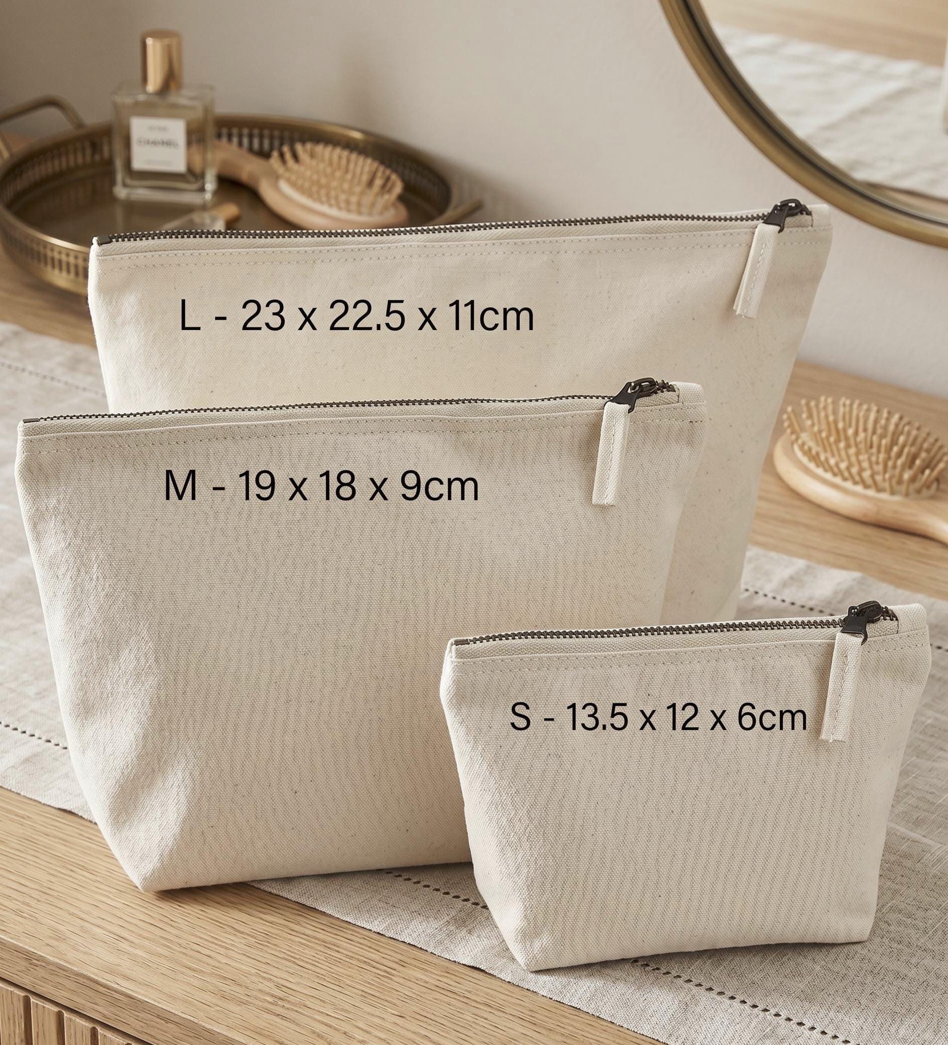 Personalised Bridal Makeup Bag – Embroidered Canvas Cosmetic Pouch - Image 8