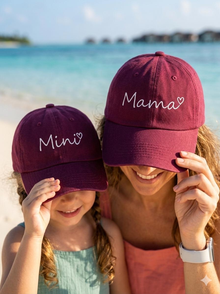 Matching Family Summer Hats – Embroidered Mummy, Daddy & Mini Caps - Image 4