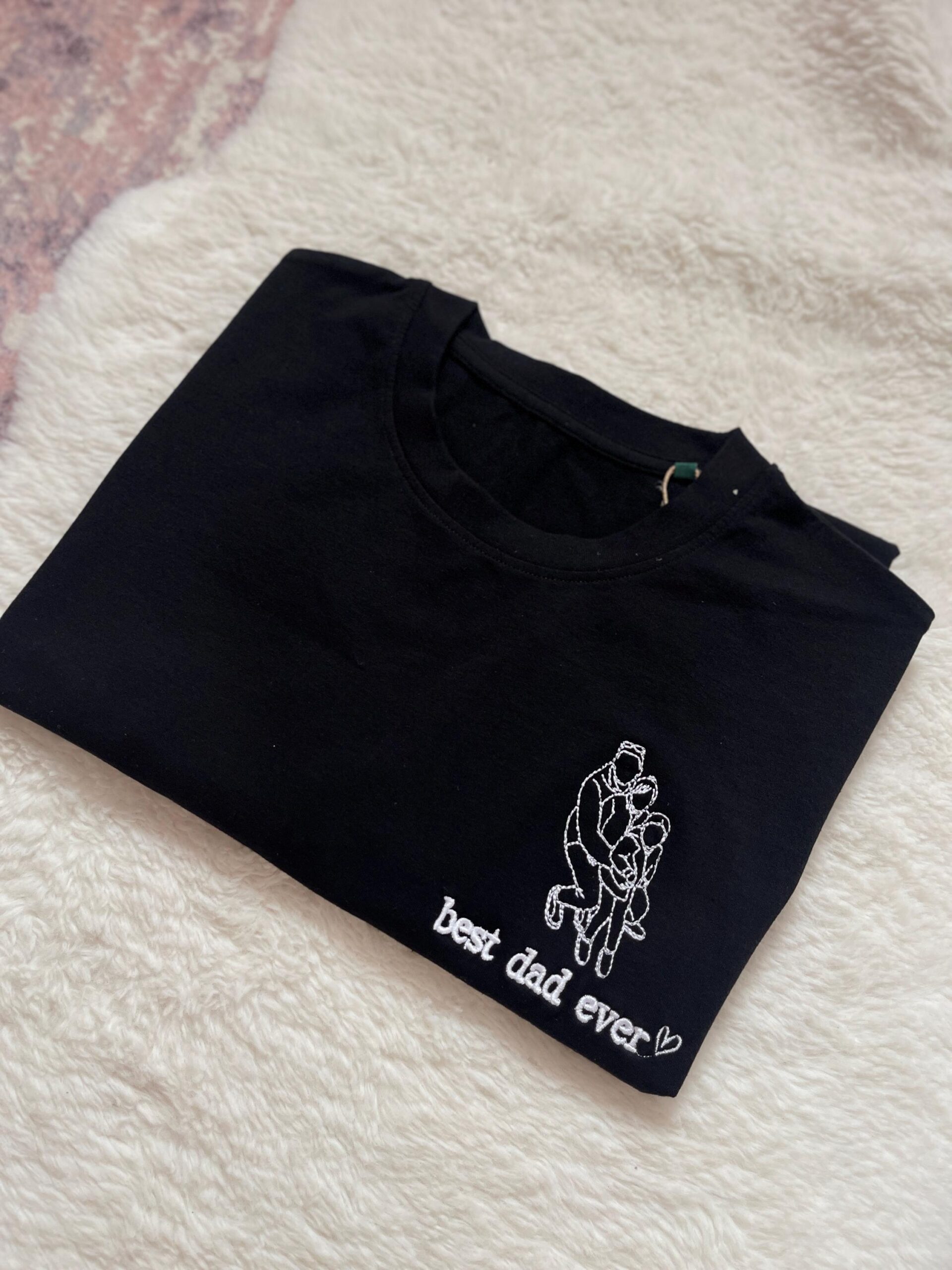 Personalised Dad T-Shirt – Embroidered Kids Names - Image 4