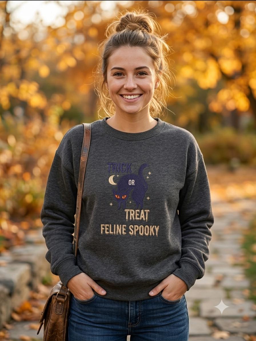 Halloween Cat Hoodie – Spooky Trick or Treat Family Jumper - Image 4