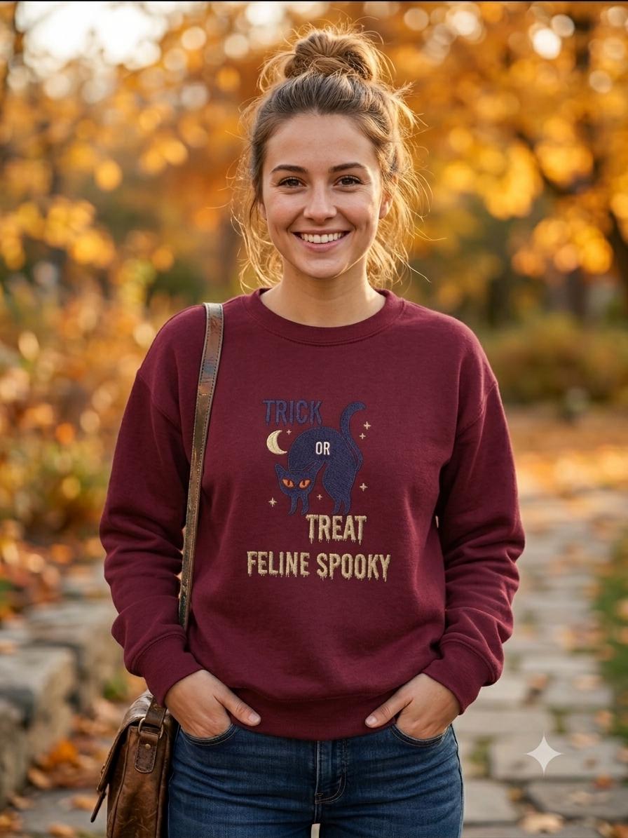 Halloween Cat Hoodie – Spooky Trick or Treat Family Jumper - Image 5