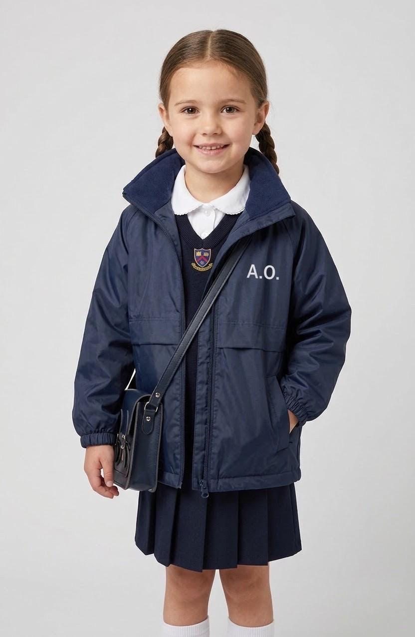 Personalised Kids Waterproof School Jacket – Fleece-Lined Embroidered Name Coat - Image 5