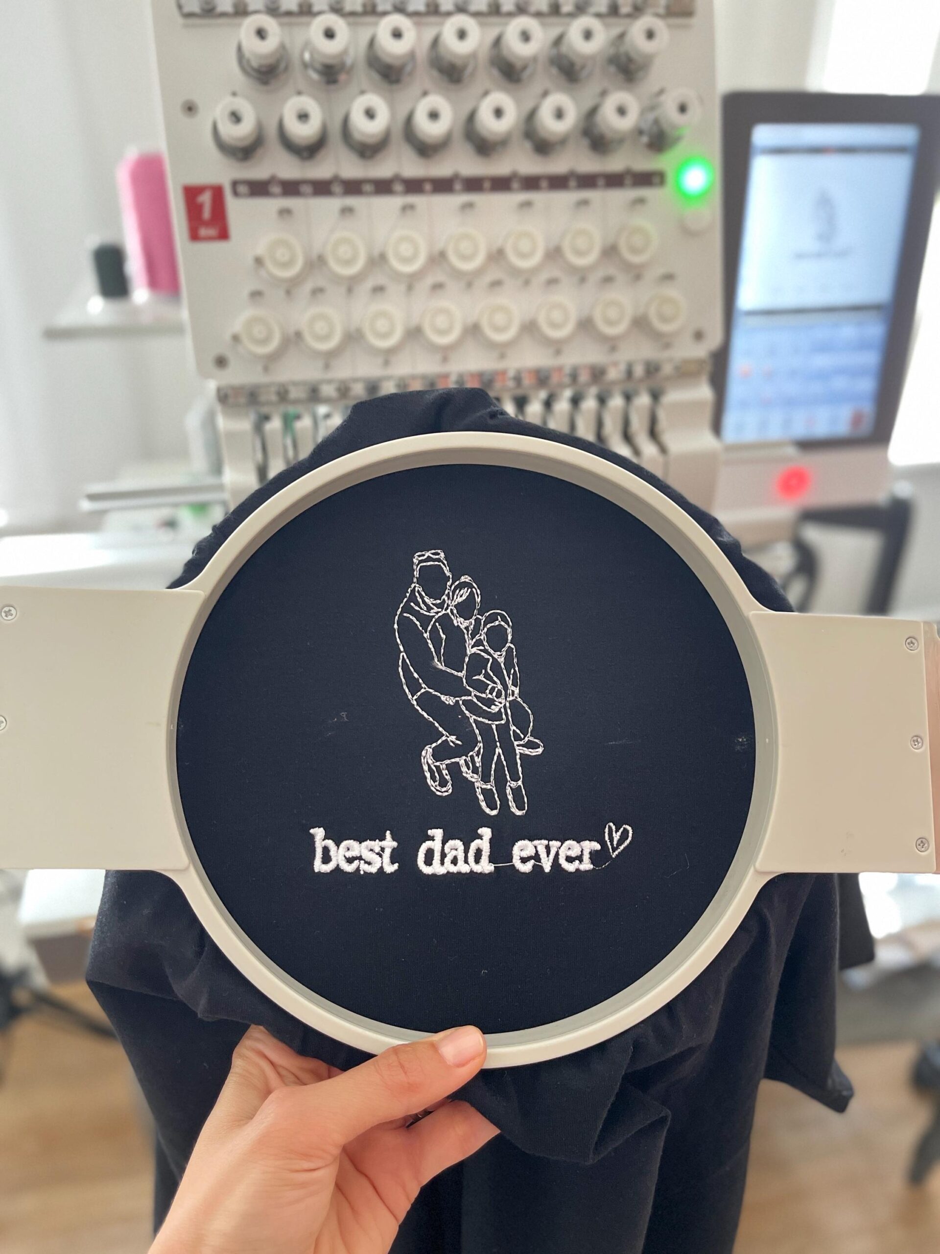 Personalised Dad T-Shirt – Embroidered Kids Names - Image 3