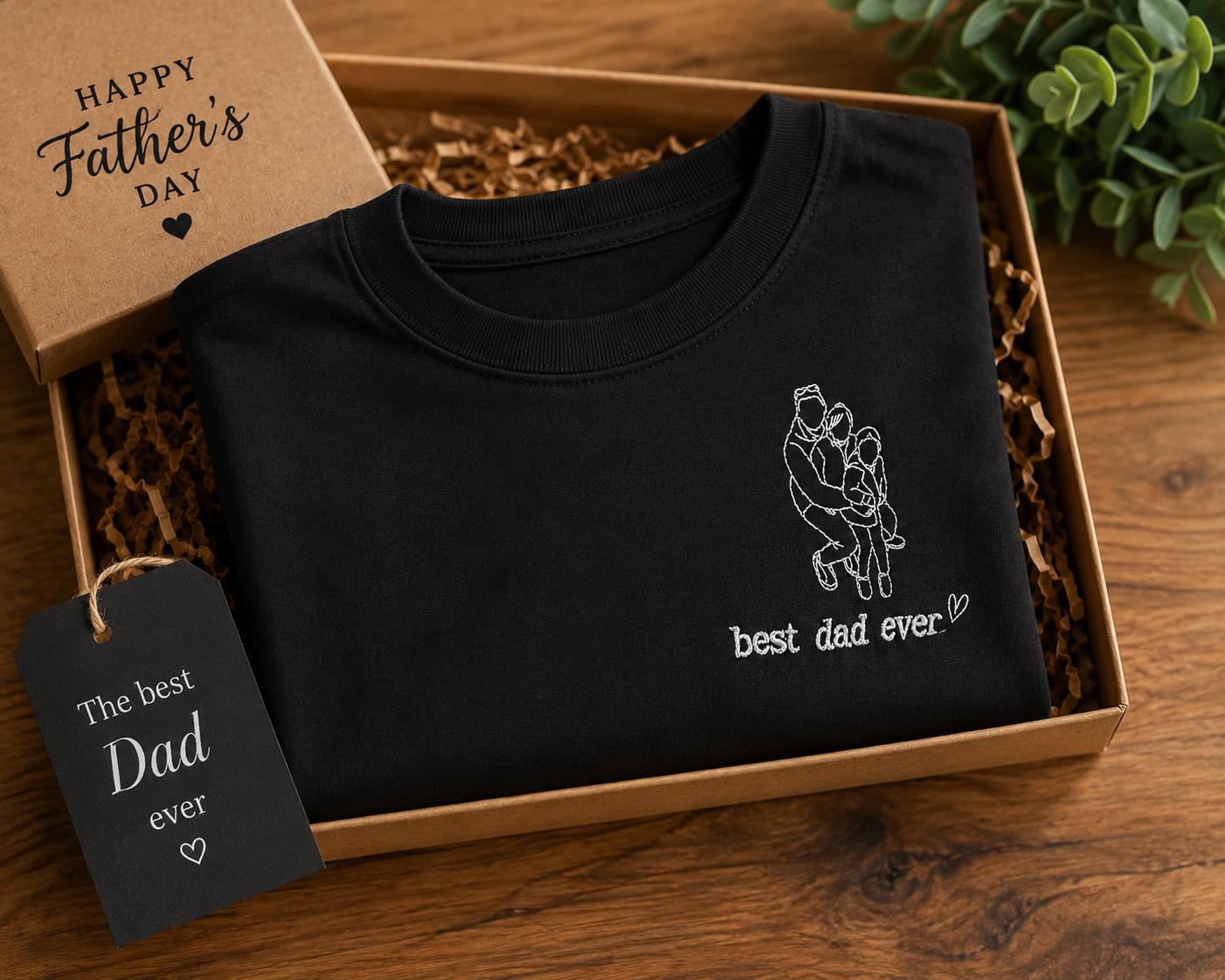 Personalised Dad T-Shirt – Embroidered Kids Names - Image 6