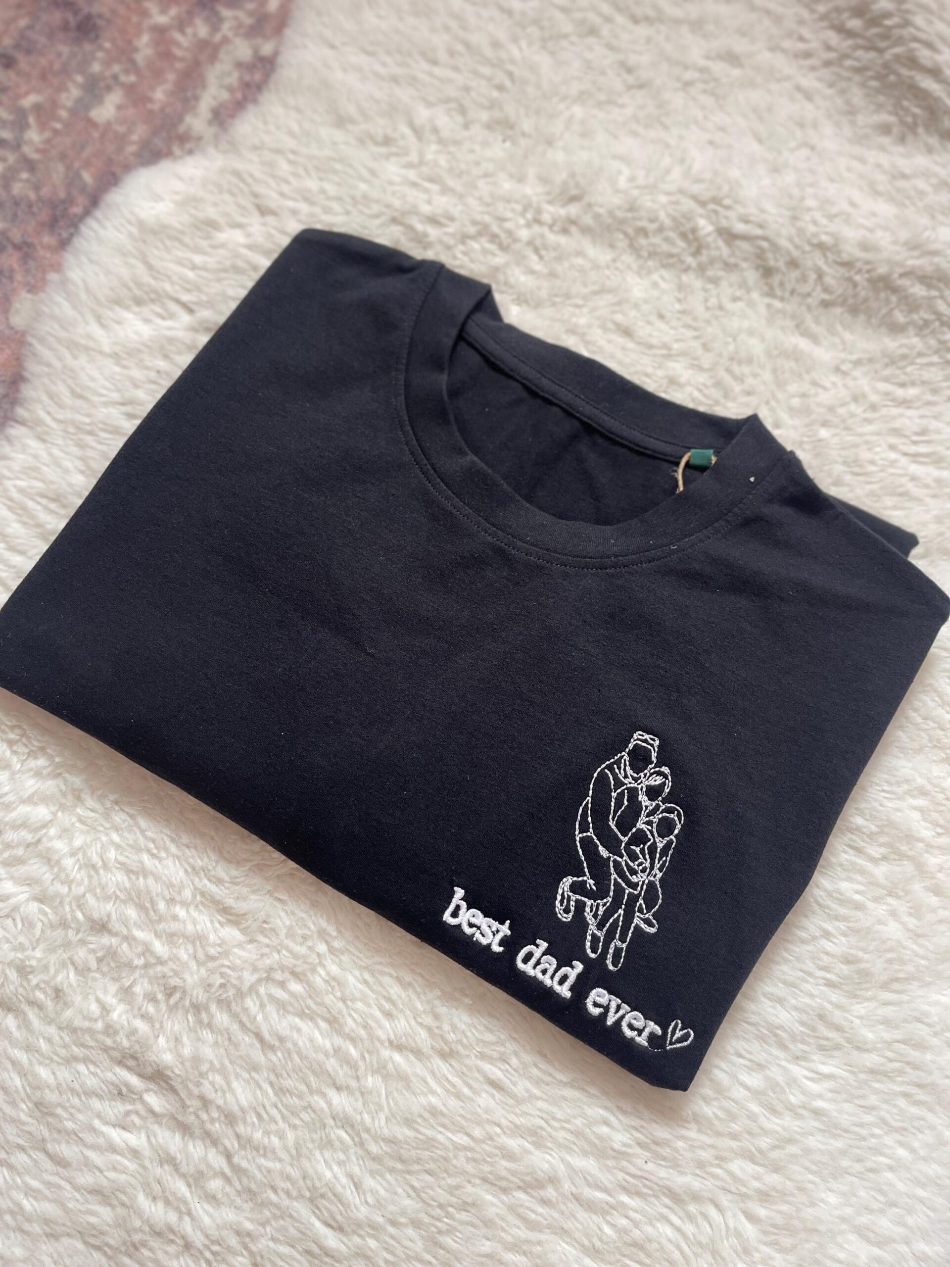 Personalised Dad T-Shirt – Embroidered Kids Names - Image 9