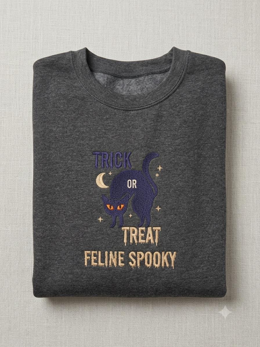 Halloween Cat Hoodie – Spooky Trick or Treat Family Jumper - Image 6
