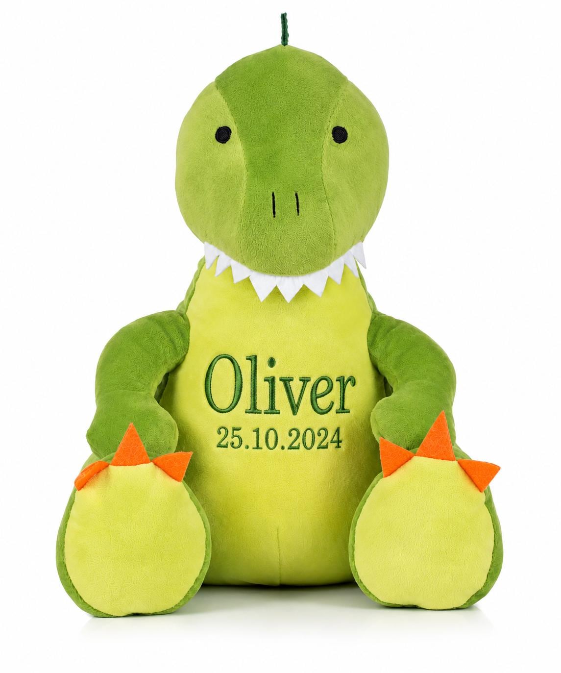 Personalised Dinosaur Plush Toy – 42cm Embroidered Name Dino - Image 7
