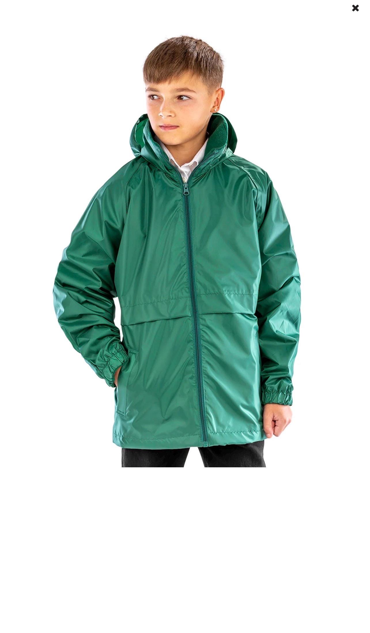 Personalised Kids Waterproof School Jacket – Fleece-Lined Embroidered Name Coat - Image 11