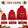 Personalised Velvet Christmas Sack – Embroidered Name Santa Gift Bag – photo 2