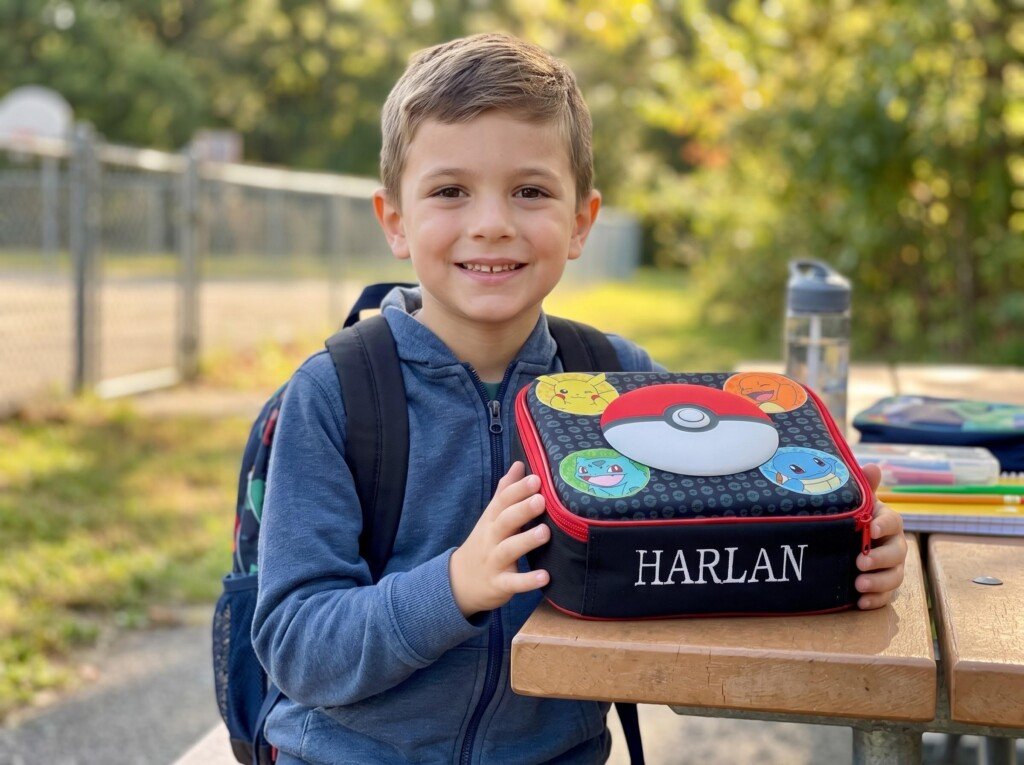 Personalised PokΓ©mon Lunch Bag with Embroidered Name